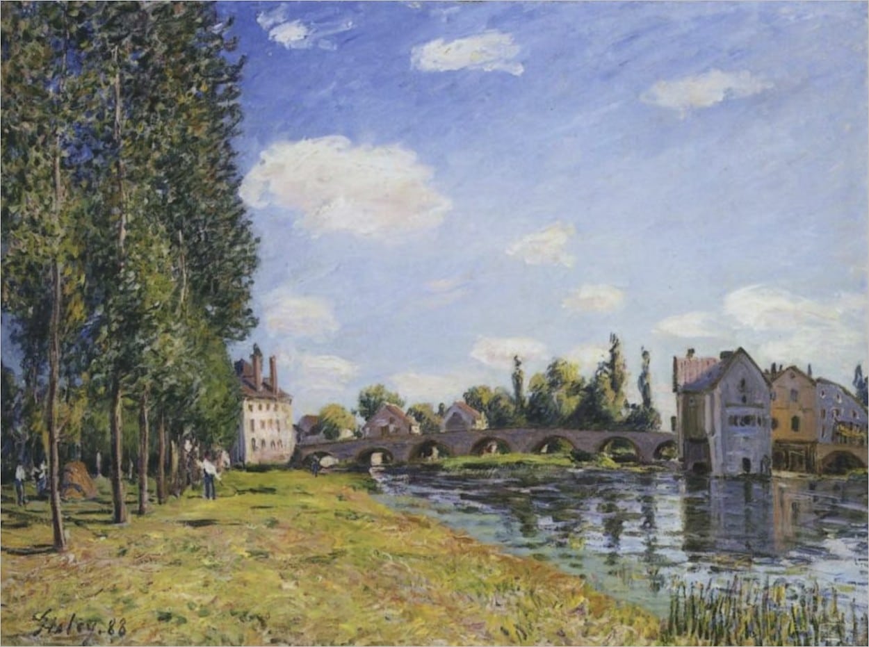 Le pont de Moret vu par Sisley