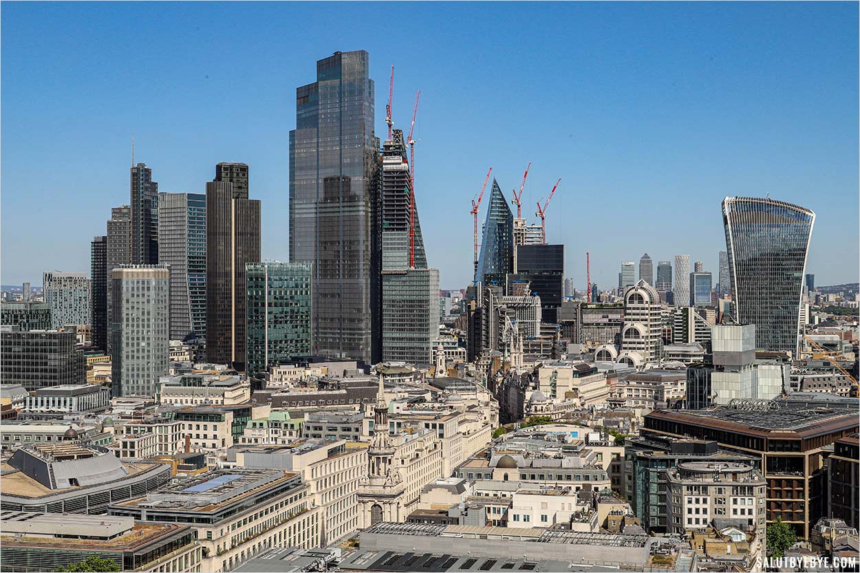 Vue sur la City à Londres