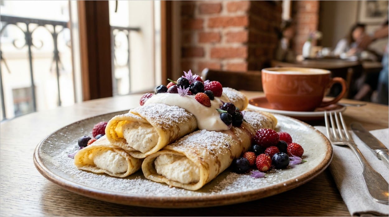 Naleśniki z serem, dessert polonais typique