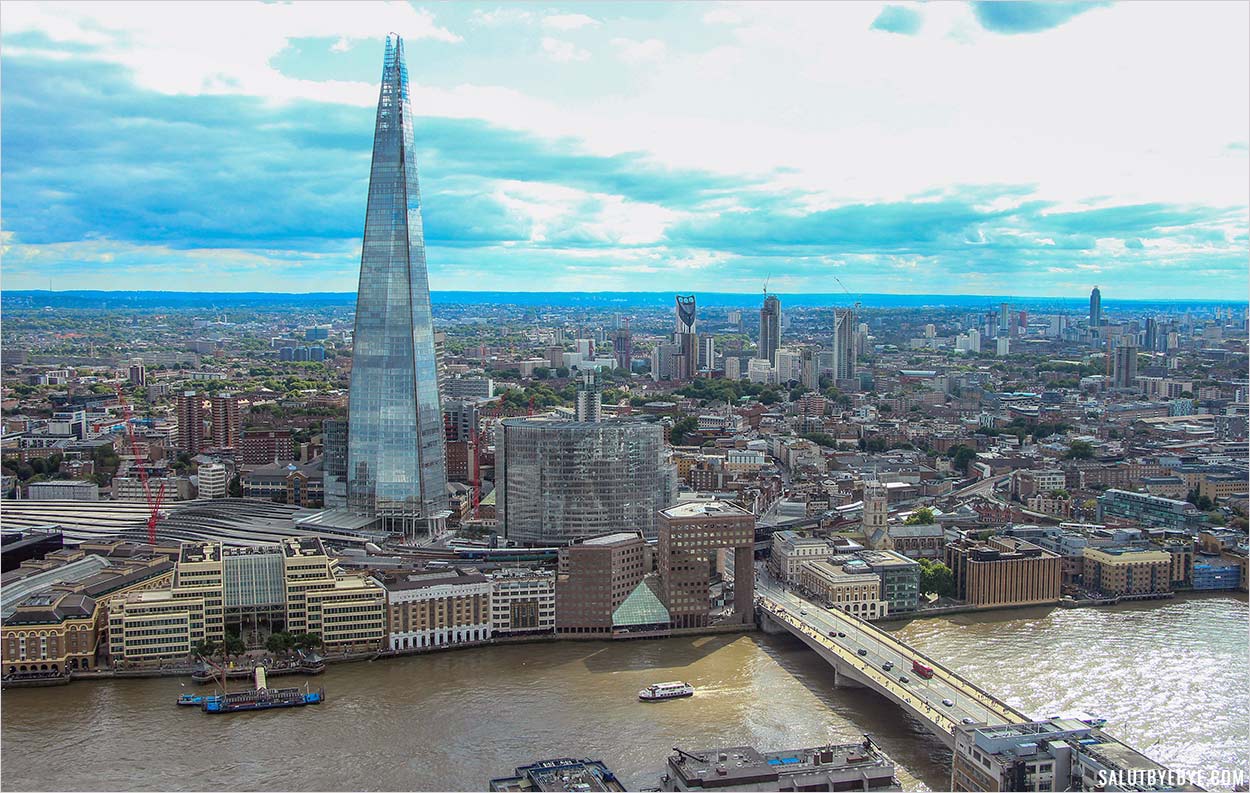 Vue sur The Shard depuis le Sky Garden