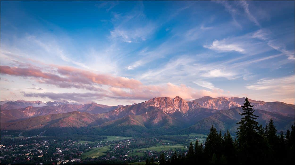 Vue sur les Tatras à Zakopane