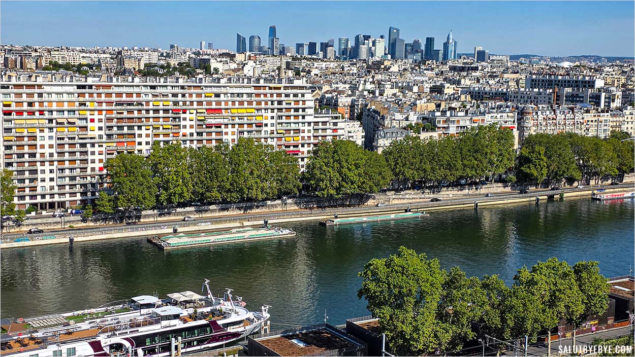 La Défense et la Seine depuis la montgolfière